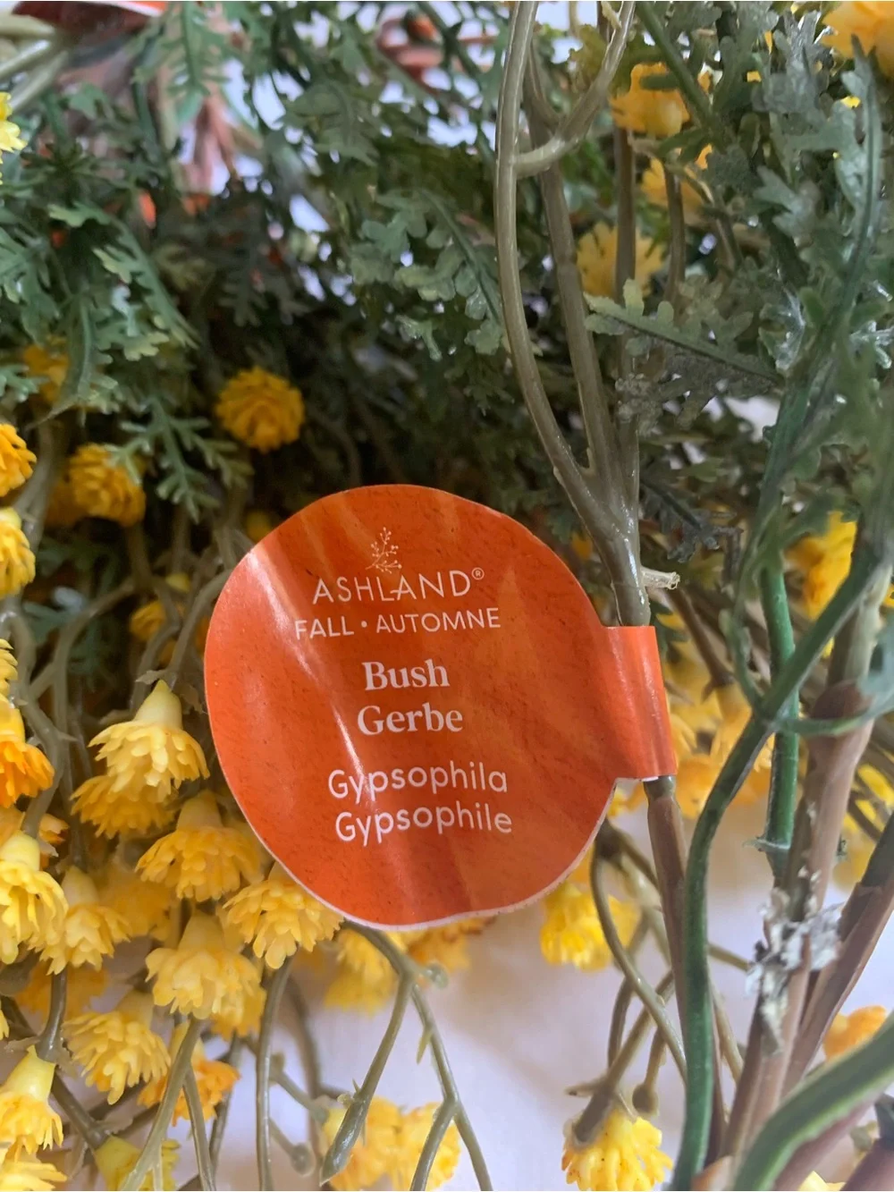 NWT Bundle of 8, 11 in Ashland Yellow Gypsophila Flowers